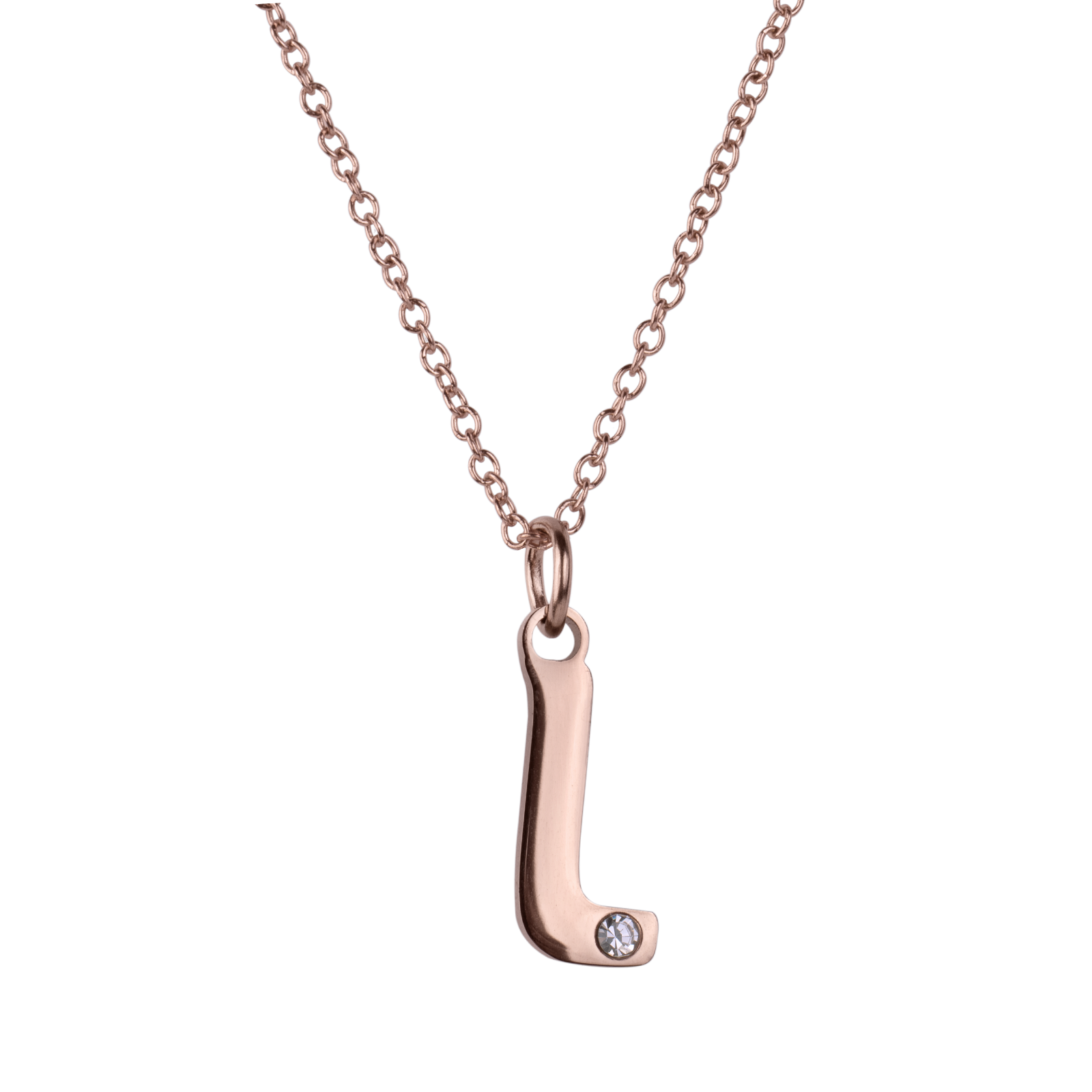 LuckyLy Set de Joyería para Mujer de Iniciales, Acero Inoxidable con Baño de Oro Rosa 18k y Zirconia Cúbica, Collar y Aretes Letras, Modelo Yara