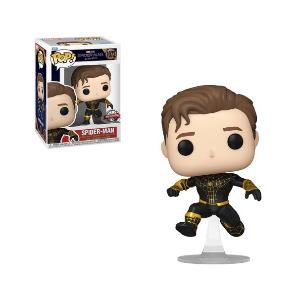 Spiderman Traje Negro sin mascara Exclusivo Funko Pop Spiderman No Way Home