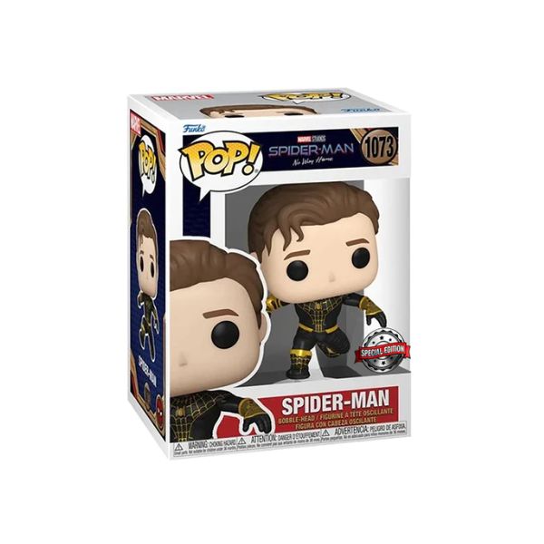 Spiderman Traje Negro sin mascara Exclusivo Funko Pop Spiderman No Way Home