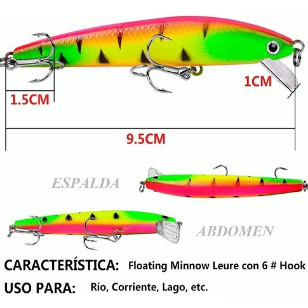 12 Piezas Señuelos Para Pesca De Río Currican Camarones