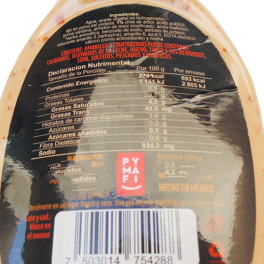 Salsa Cremosa Chile De Arbol 250ml Picante Chile Chimichurri