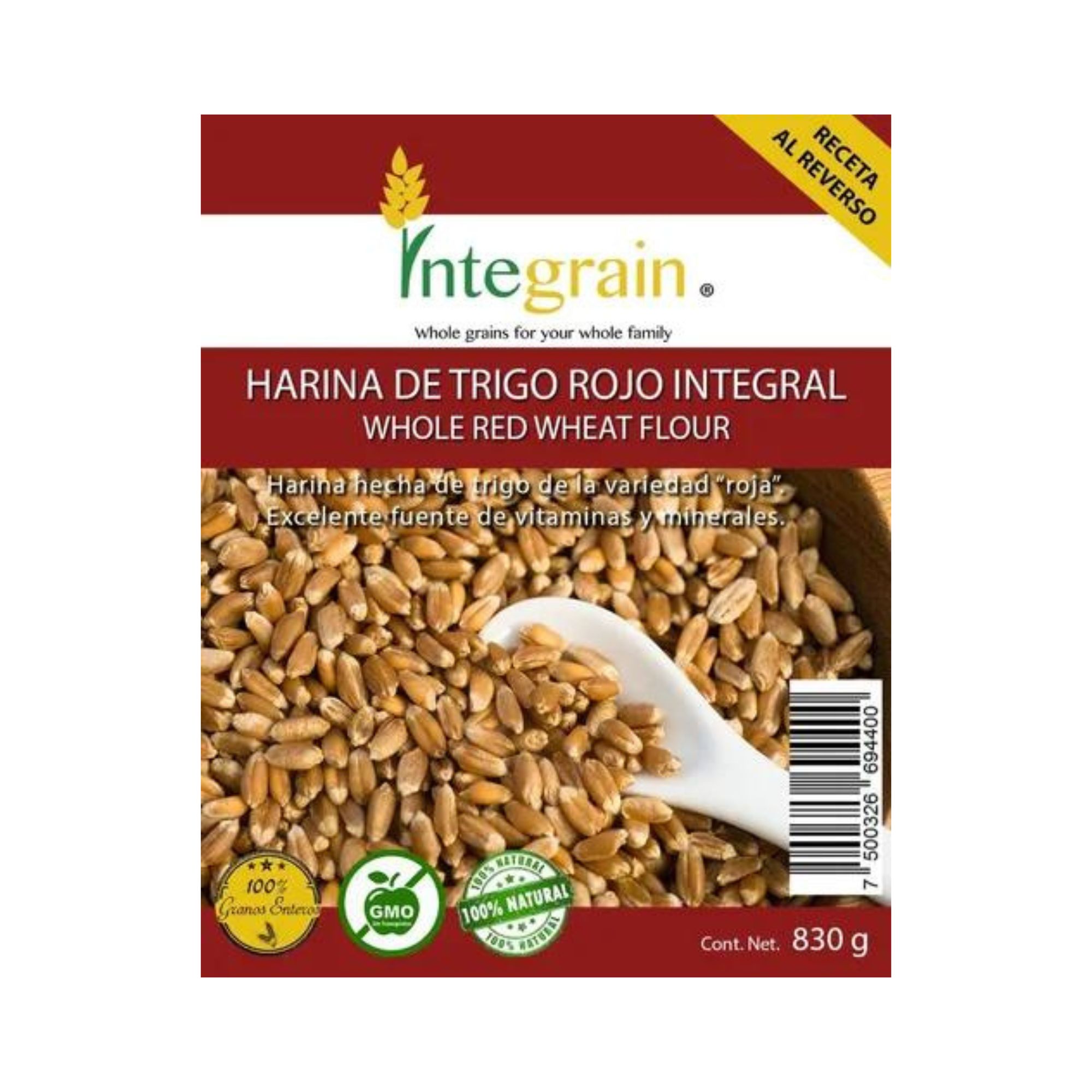 Harina Integral De Trigo Rojo 1kg Integrain