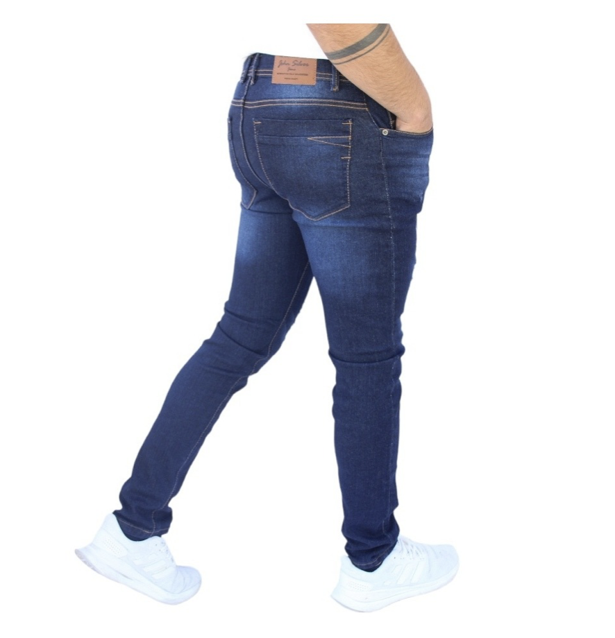 Pantalón Skinny de Mezclilla Stretch Para Hombre John Silver