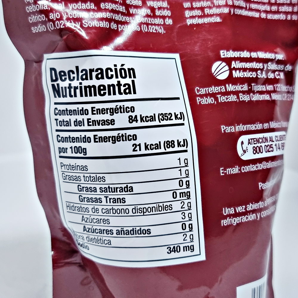 Salsa Roja Para Enchiladas Pouch 400g Kosher Nana Mary