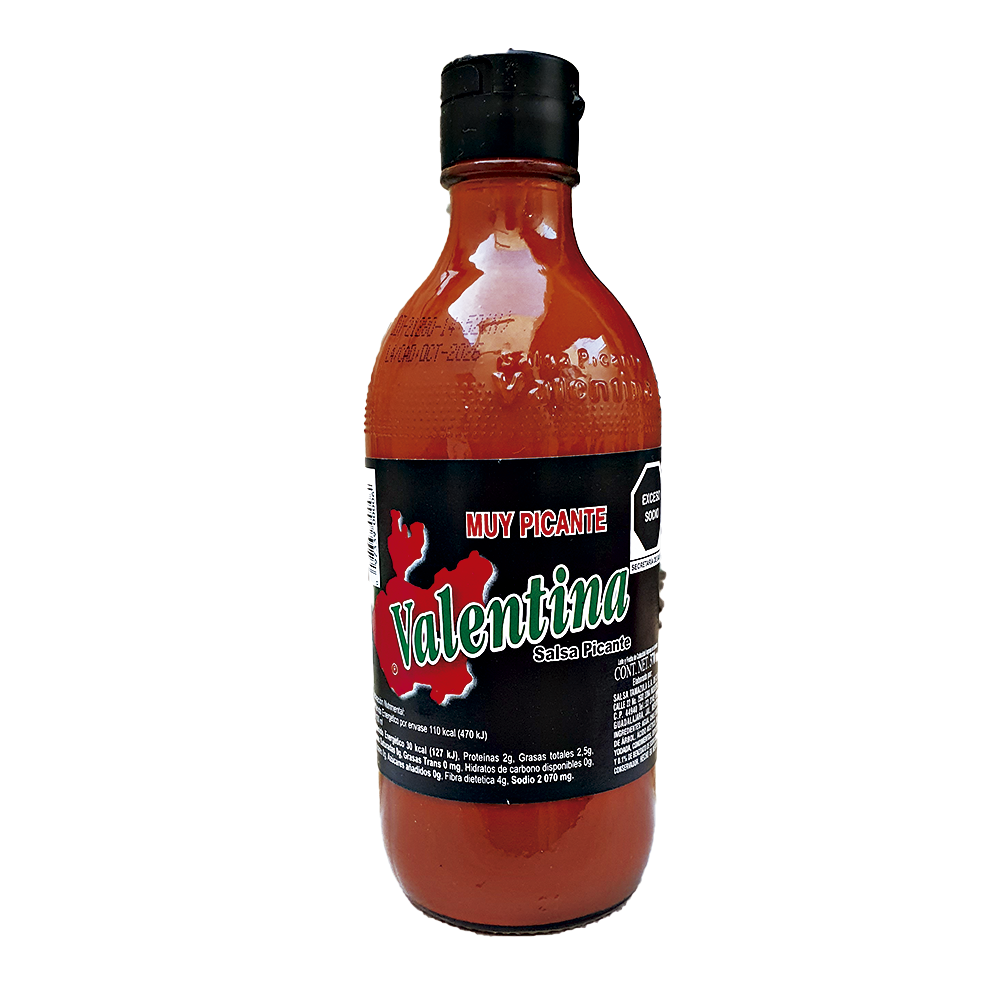Salsa Valentina Negra Botella Vidrio Extra Picante 370ml