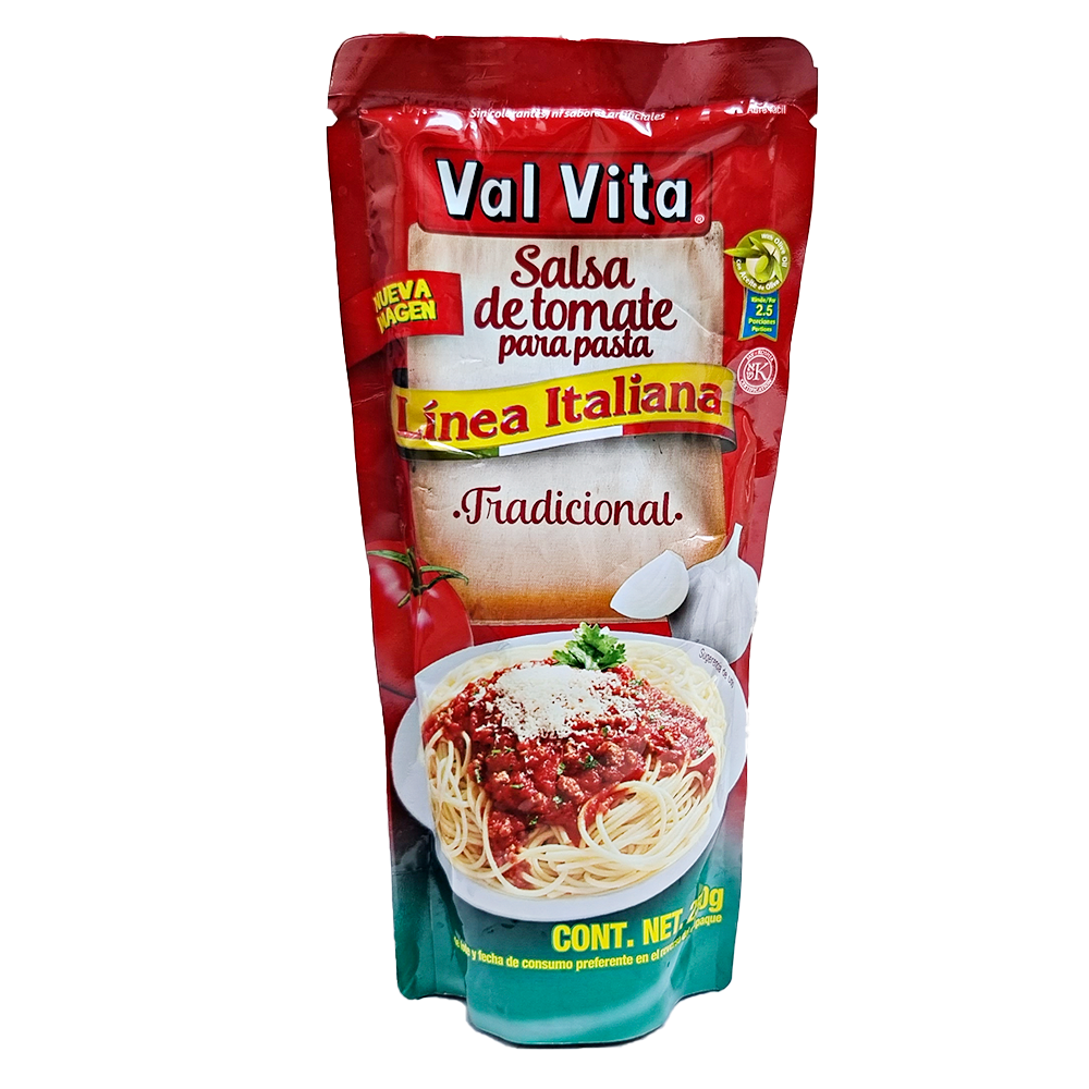 Salsa Para Pasta Con Tomate Val Vita 250g Insrantanea