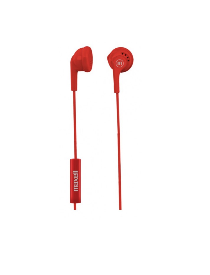 Maxell Audífonos Con Micrófono/ Alámbrico/ 1 Metro/ 3.5mm / 347944 / Color Rojo