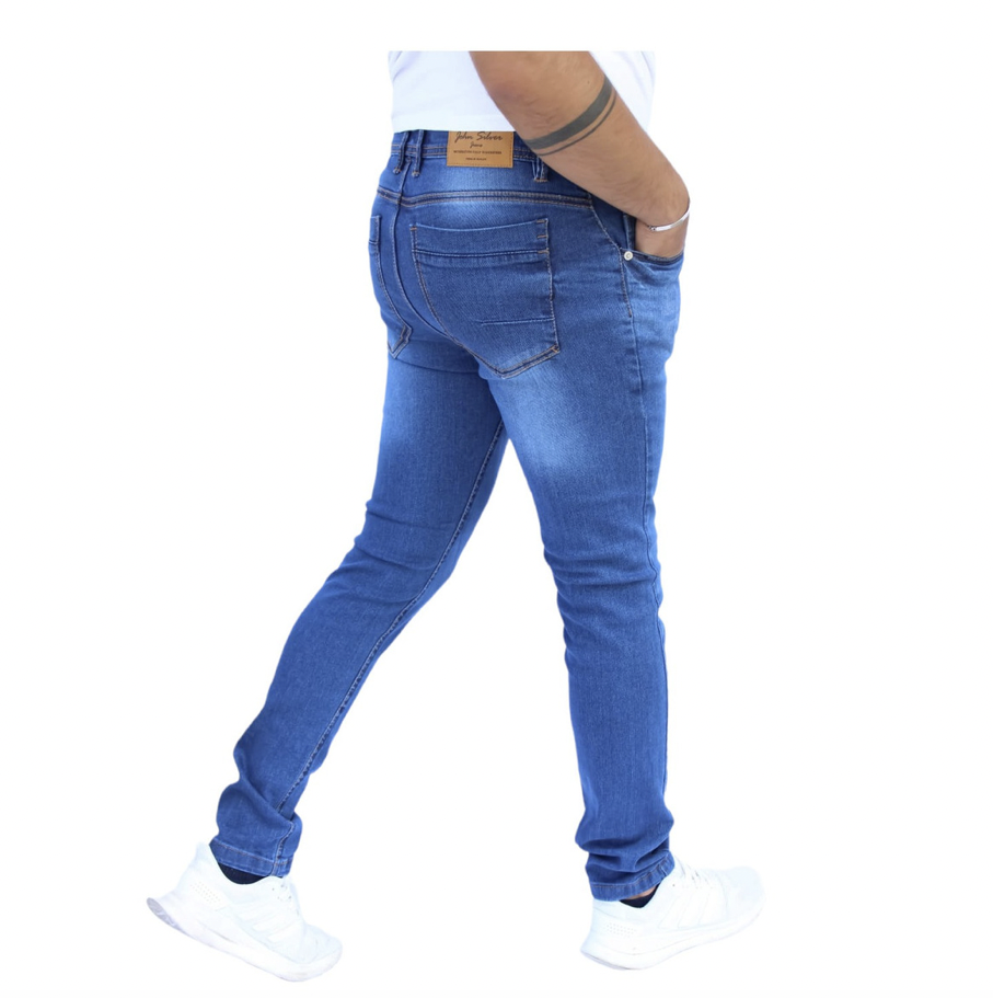 Pantalón Skinny de Mezclilla Stretch Para Hombre John Silver