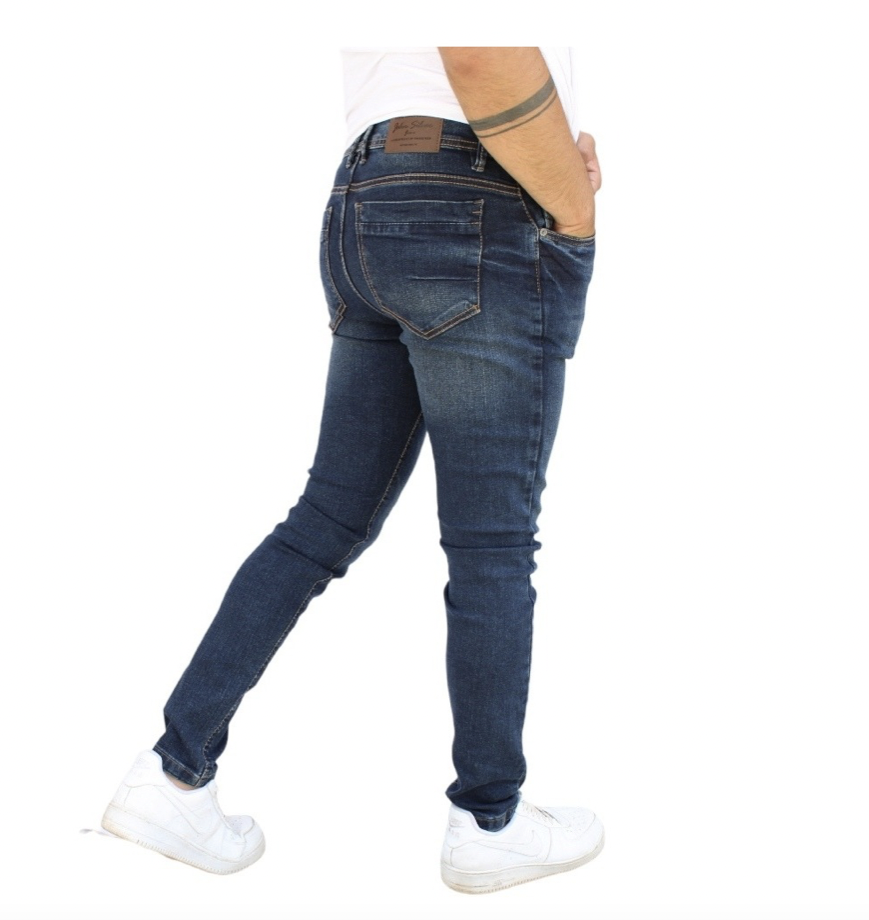 Pantalón Skinny de Mezclilla Stretch Para Hombre John Silver