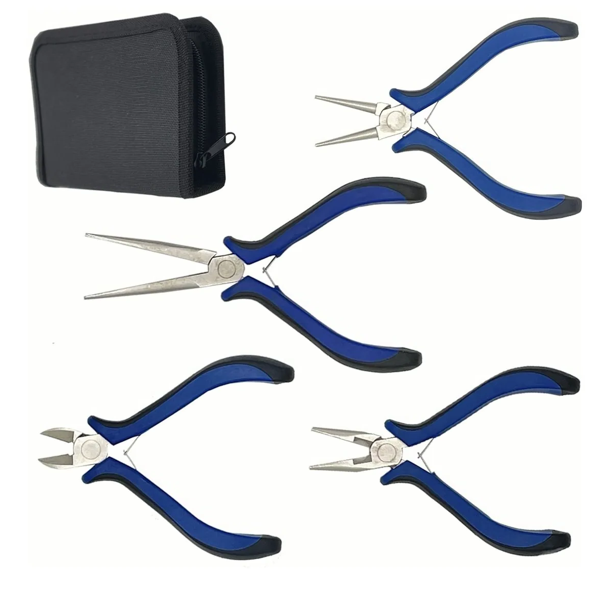 Set Pinzas De Bisuteria Para Insumos  Azul