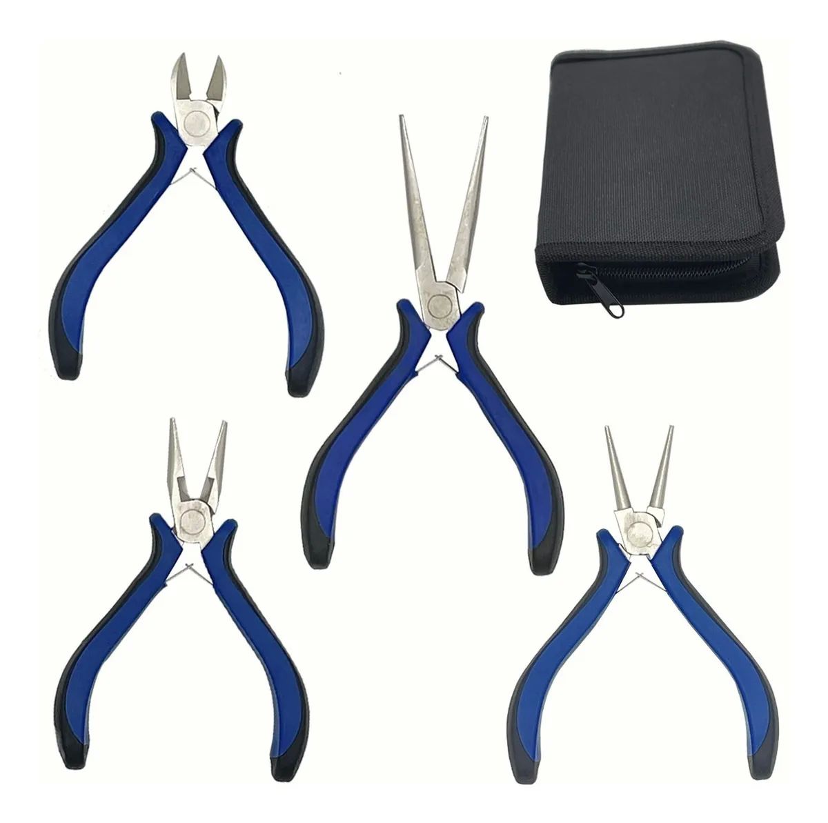 Set Pinzas De Bisuteria Para Insumos  Azul