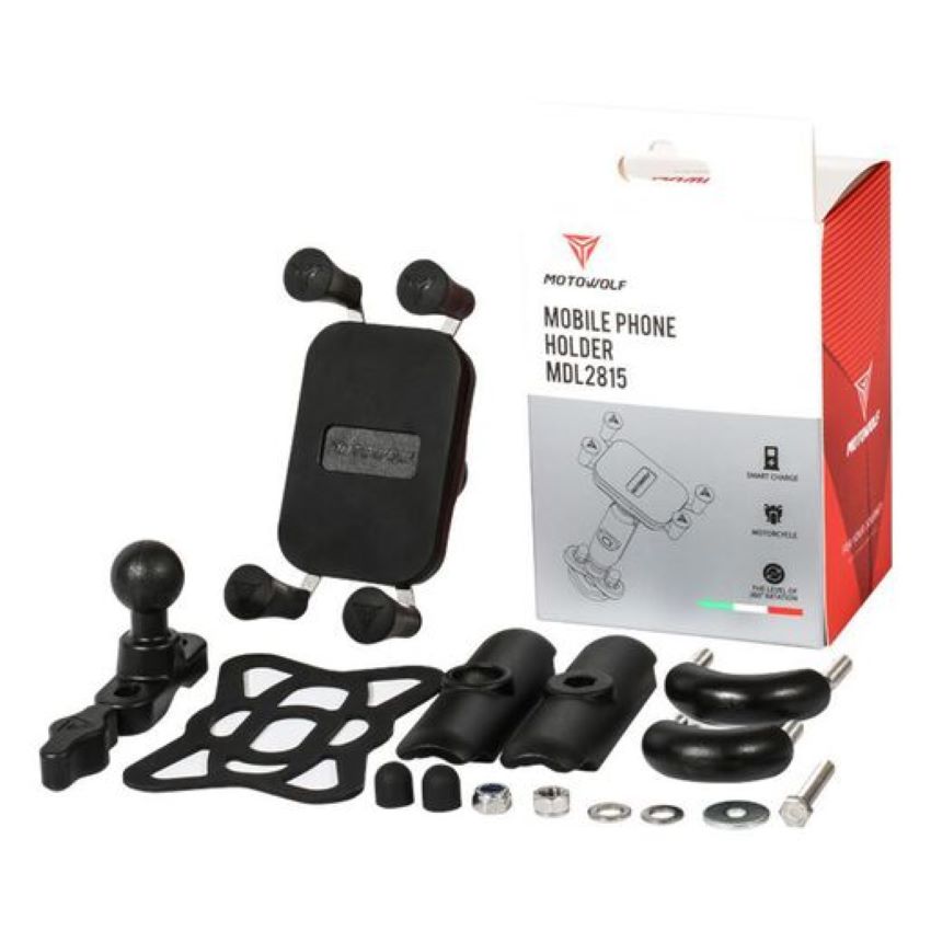 Soporte para Celular y/o GPS  universal para Moto (Manillar)