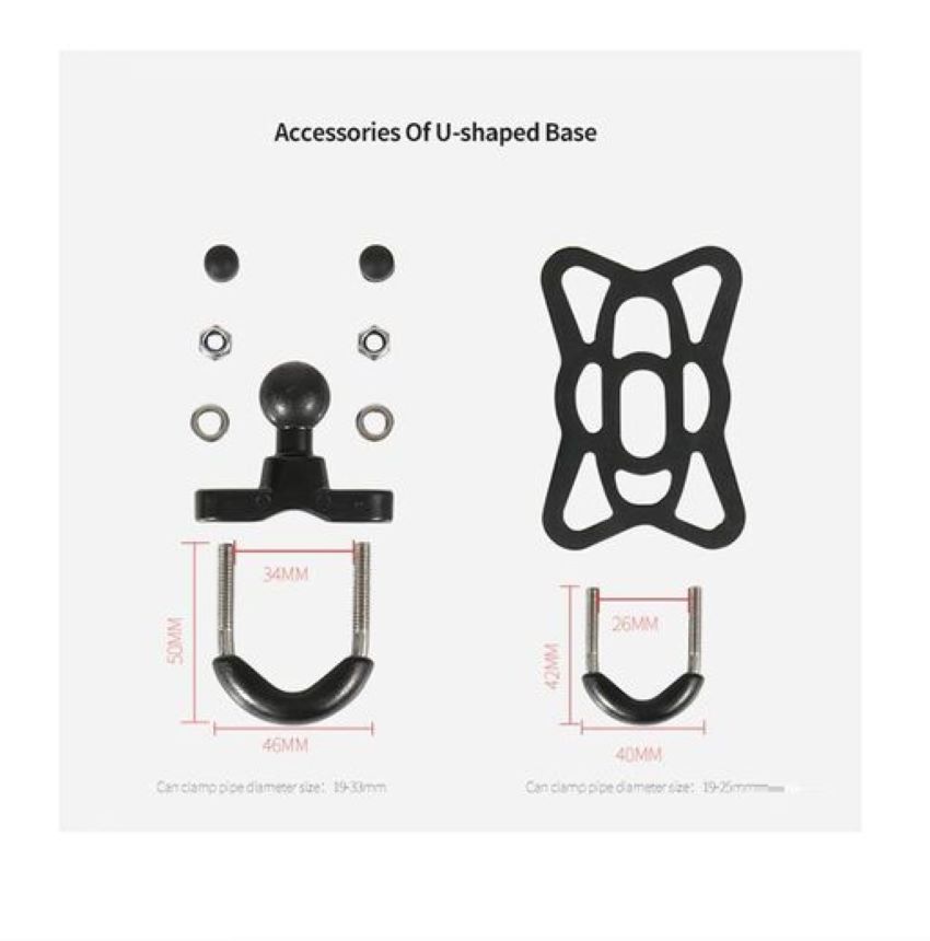 Soporte para Celular y/o GPS  universal para Moto (Manillar)