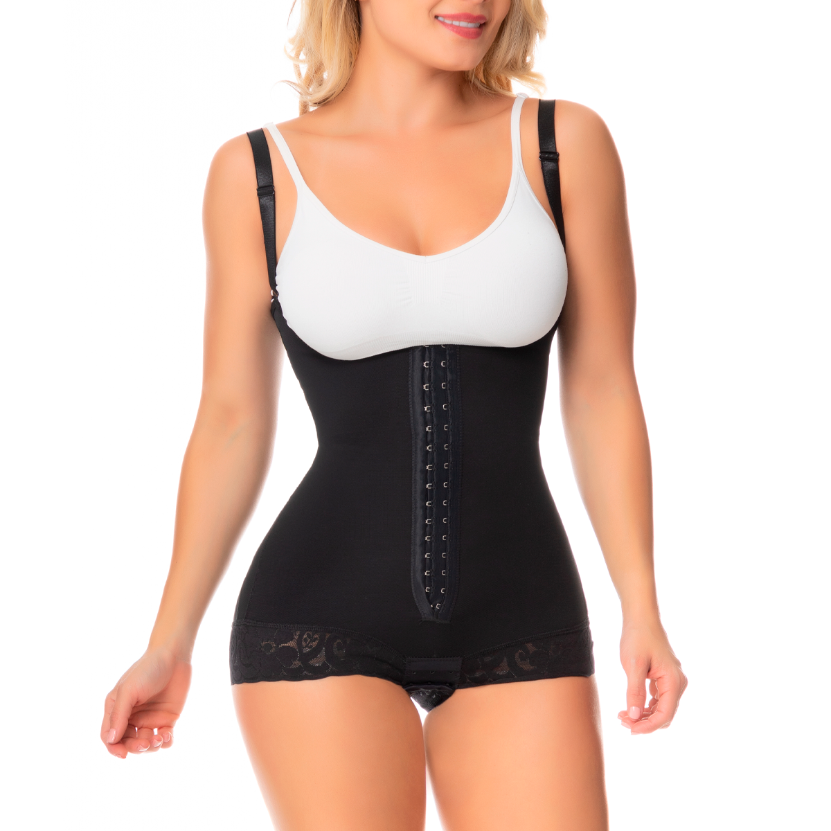 Fajas Colombianas Powernet Tipo Body Cachetero Moldeador De figura, Faja Colombiana Reductora De Medidas, Faja Colombiana Para Mujer Con Broches Alta Compresion