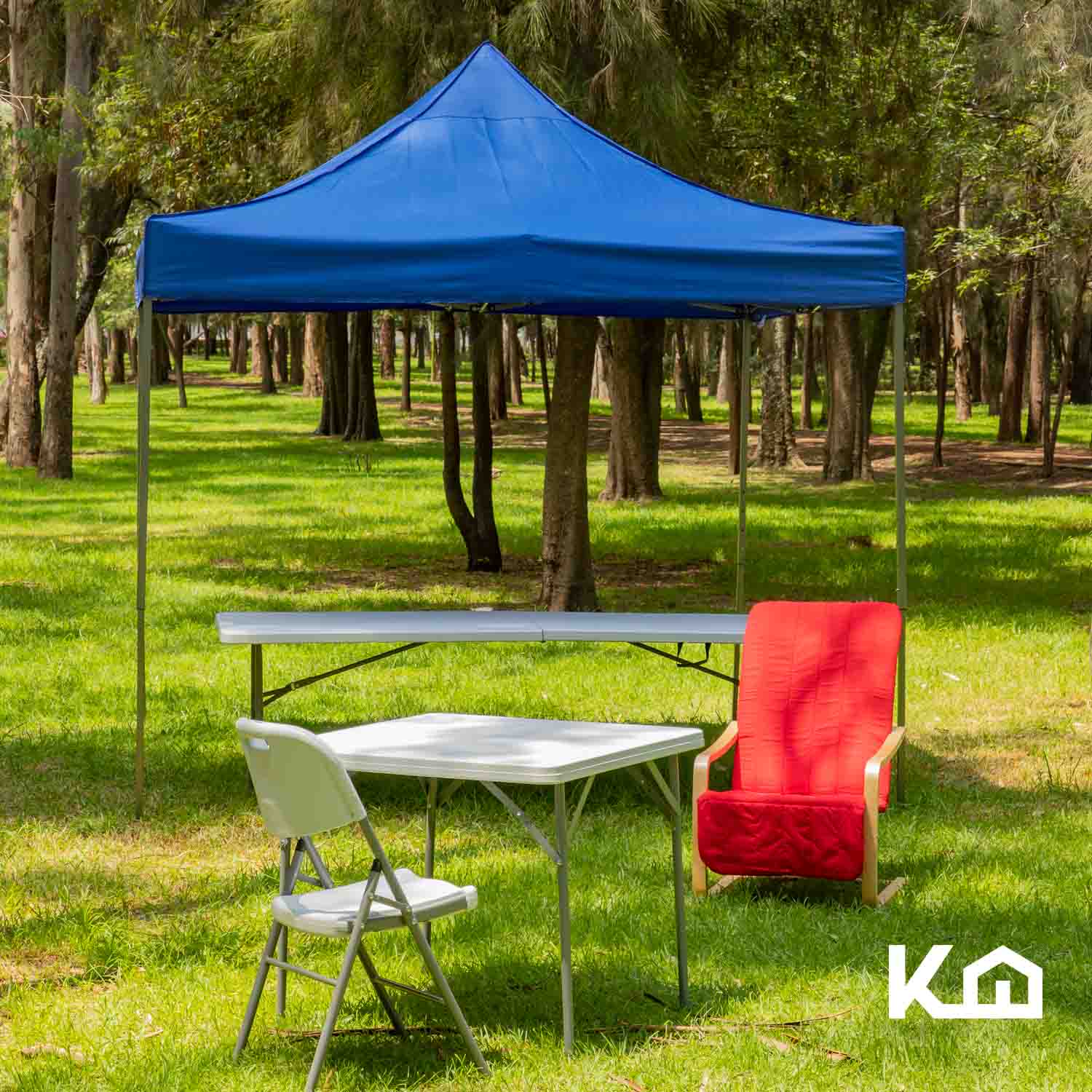 Toldo Carpa Impermeable Plegable Acero 3x4.5m Rojo