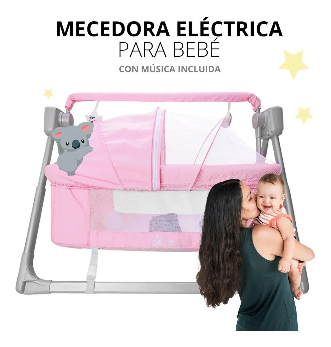 Cuna Cama Mecedora Para Bebe Columpio Electrico Colecho Gaon