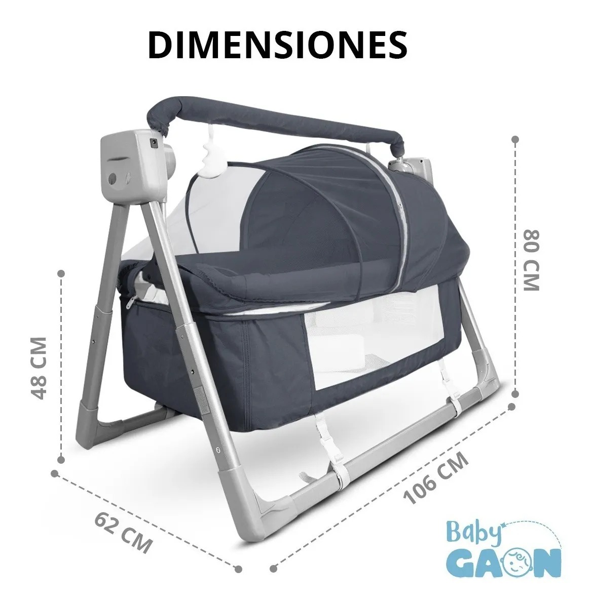 Cuna Cama Mecedora Para Bebe o Columpio Electrico Colecho Gaon