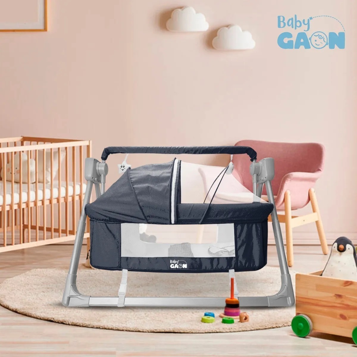 Cuna Cama Mecedora Para Bebe o Columpio Electrico Colecho Gaon