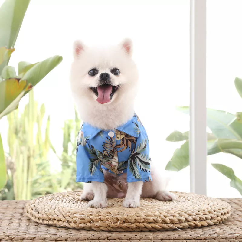 Camisa Hawaiana Para Perro Razas Pequeñas Gato