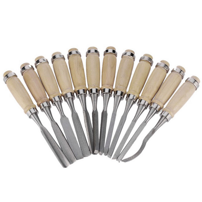 Gurbias de talla para madera profesionales 12 pz.