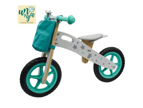 Bicicleta de equilibrio color verde turquesa