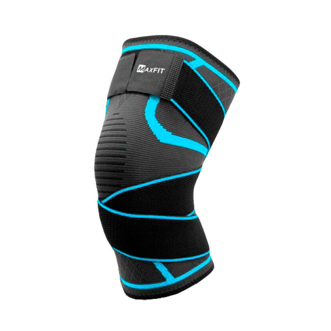 Par De Rodillera Elástica De Compresión Gym Crossfit Con Cintas Ajustables Maxfit Hx918