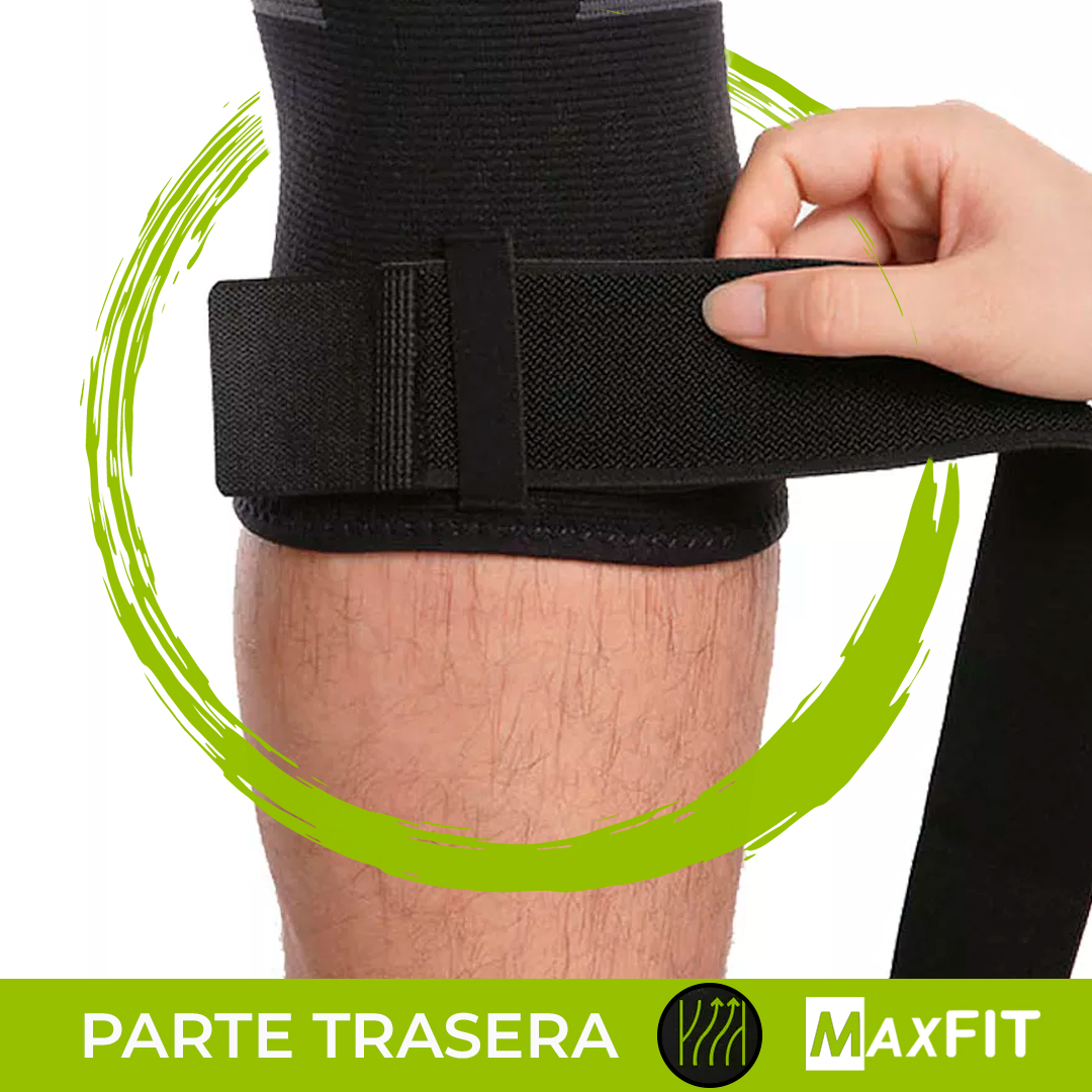 Par De Rodillera Elástica De Compresión Gym Crossfit Con Cintas Ajustables Maxfit Hx918