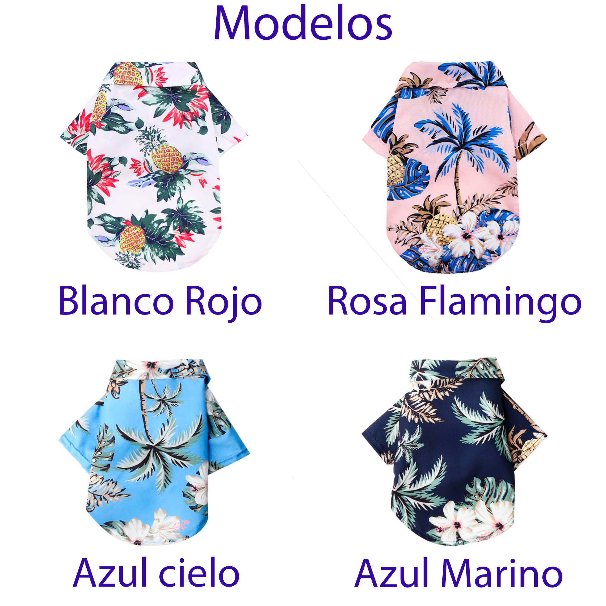 Camisa Hawaiana Para Perro Razas Pequeñas Gato