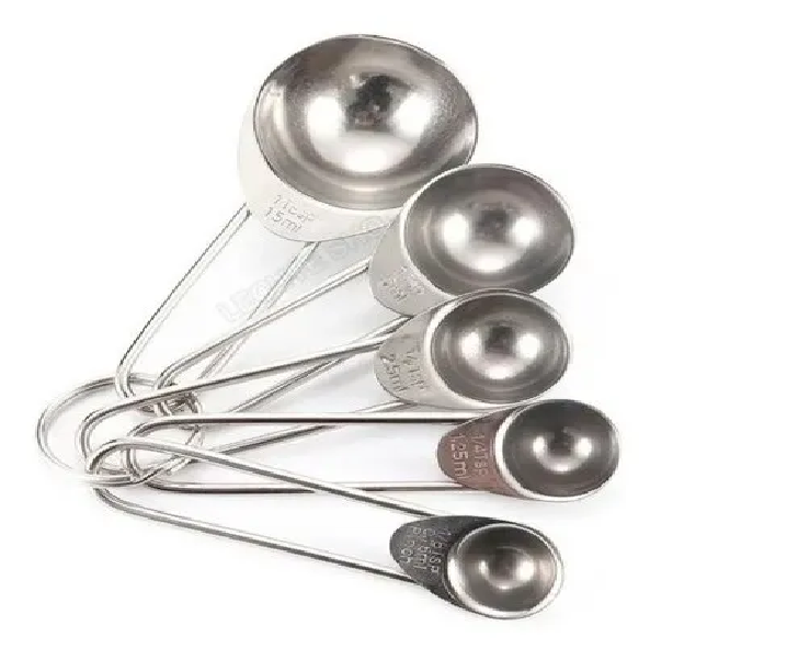 CUCHARAS MEDIDORAS SET 5 PIEZAS ACERO INOXIDABLE 