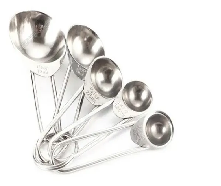 CUCHARAS MEDIDORAS SET 5 PIEZAS ACERO INOXIDABLE 