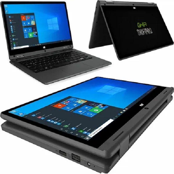 GHIA SHIFT PRO/2 EN 1 CONVERTIBLE 360/11.6 HD TOUCH / CELERON J3355 HASTA 2.5 GHZ / 4GB / 64 GB / WIFI / BT / W10 PRO