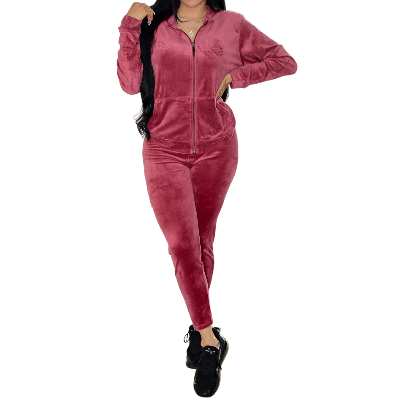 Conjunto deportivo tela terciopelo para dama marca jera 