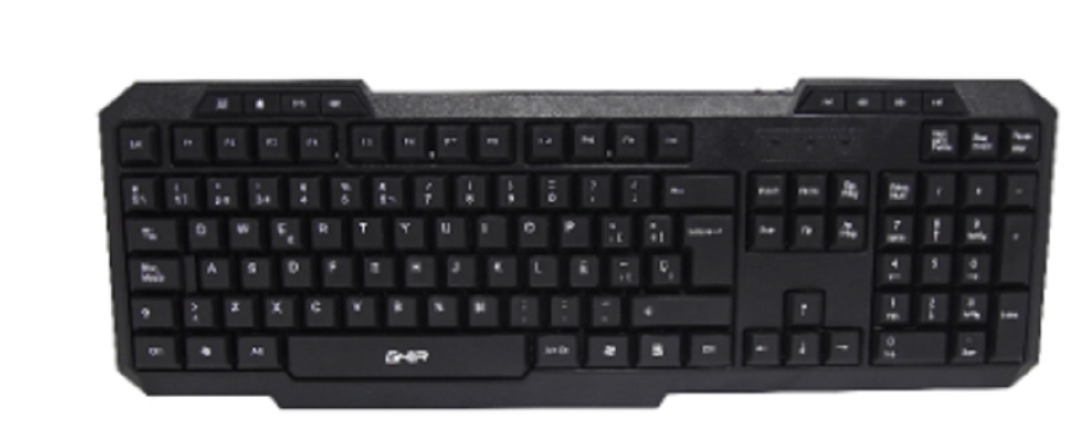 TECLADO GHIA ALAMBRICO USB MULTIMEDIA COLOR NEGRO /104 TECLAS