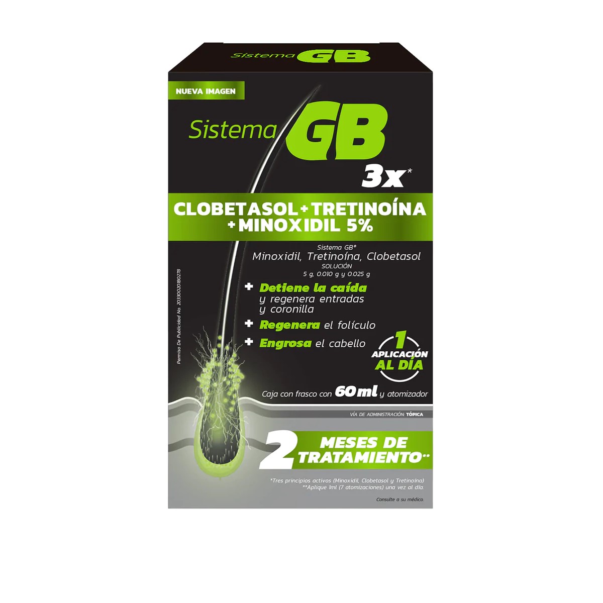 Sistema GB Solución Anticaida Alopecia 60ml