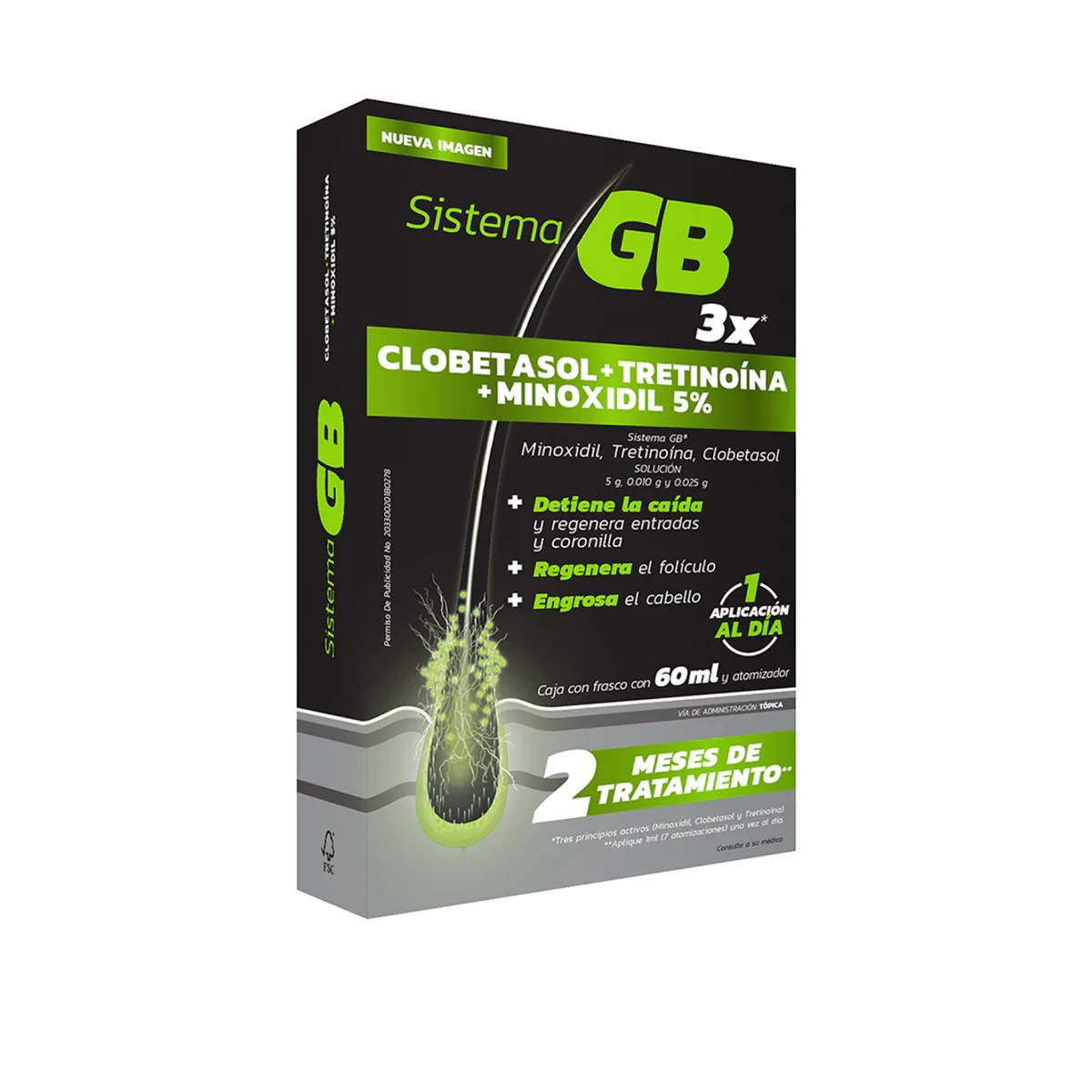 Sistema GB Solución Anticaida Alopecia 60ml