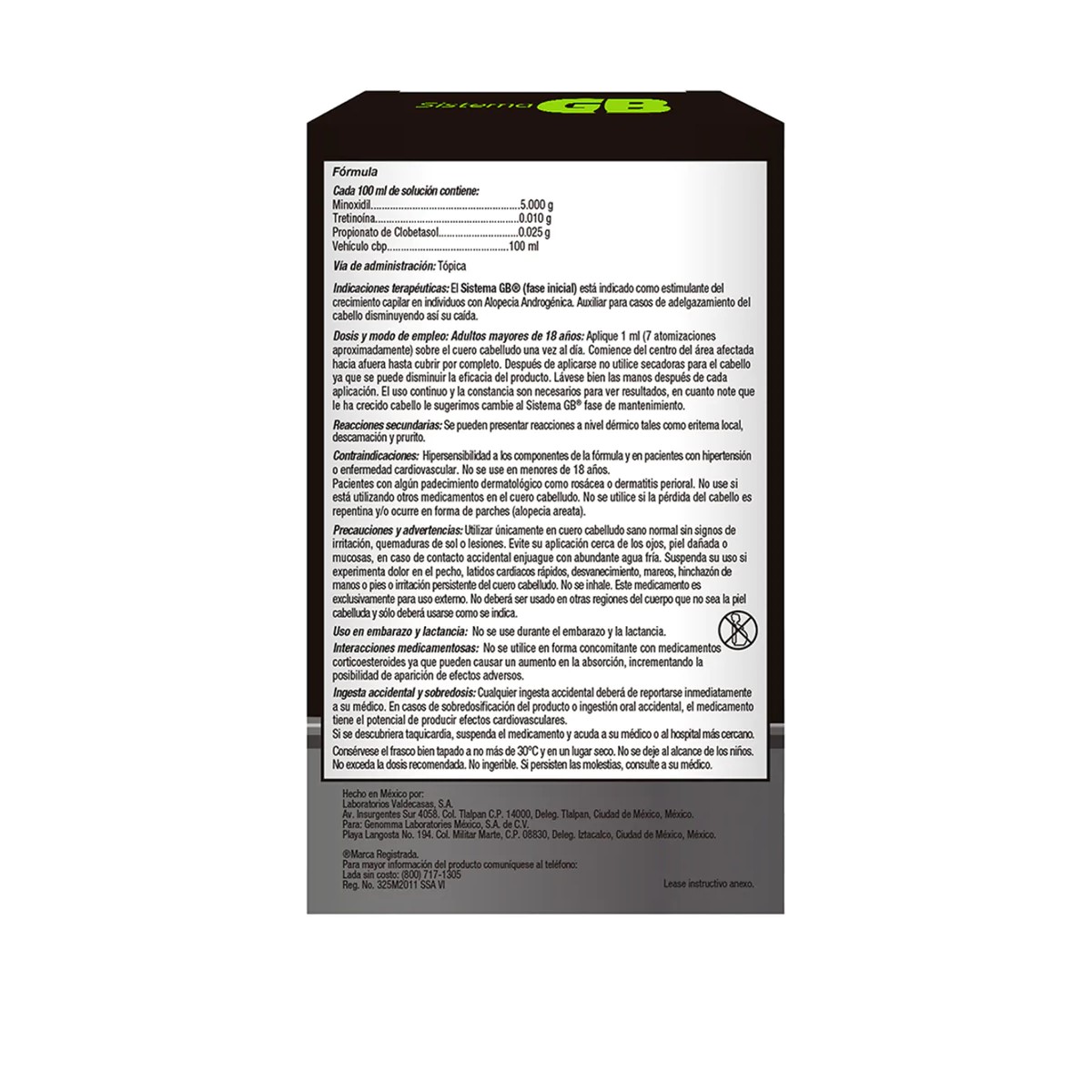 Sistema GB Solución Anticaida Alopecia 60ml