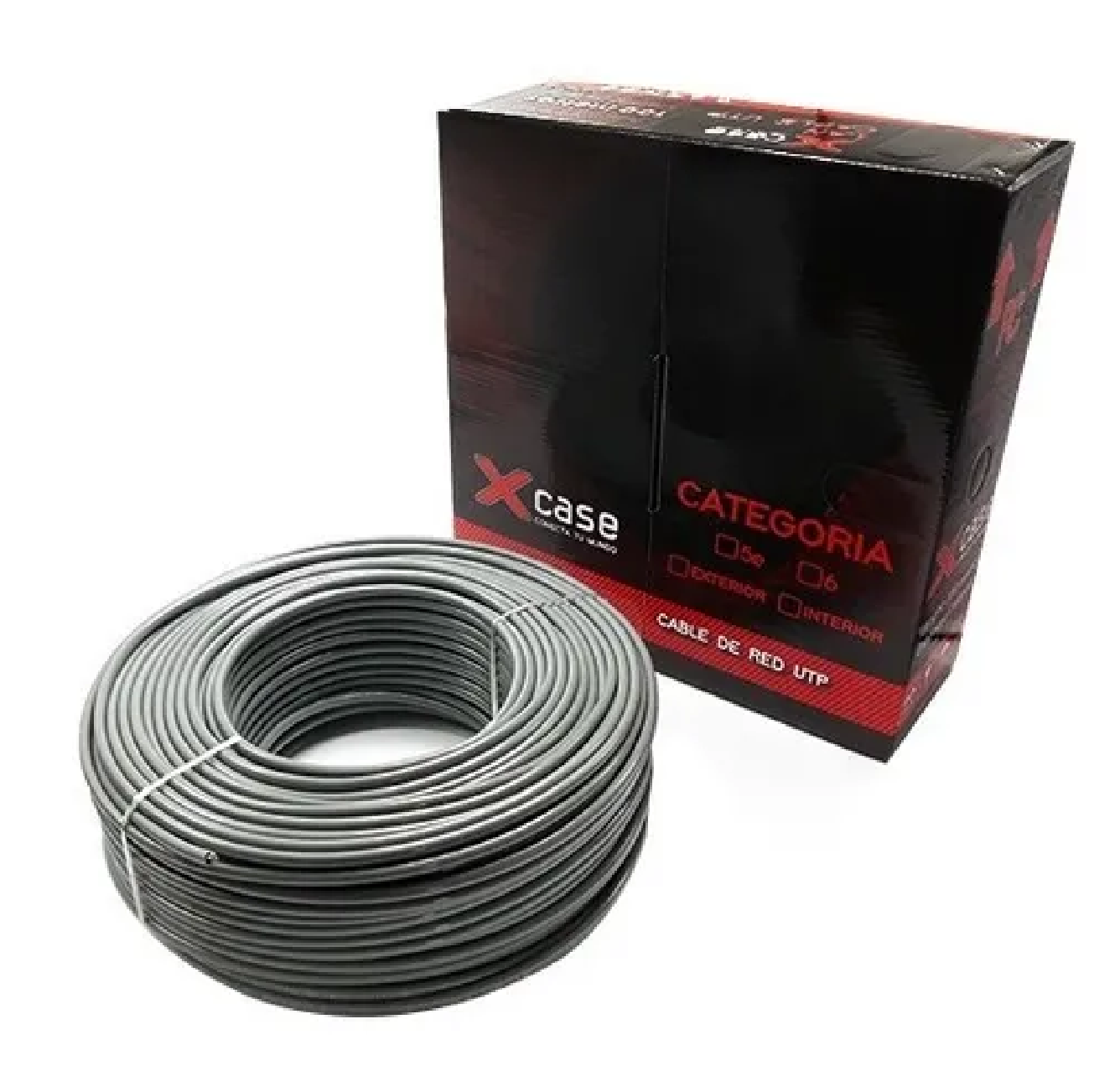 Bobina De Cable Utp De 100mts Cat 6 Doble Forro Exterior