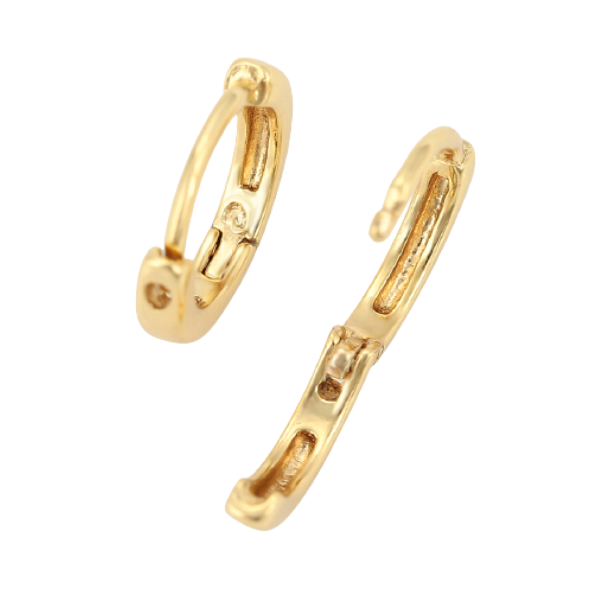 Aretes Niña Bebe Arracadas Chicas Ligeras de Moda Oro Laminado 18k