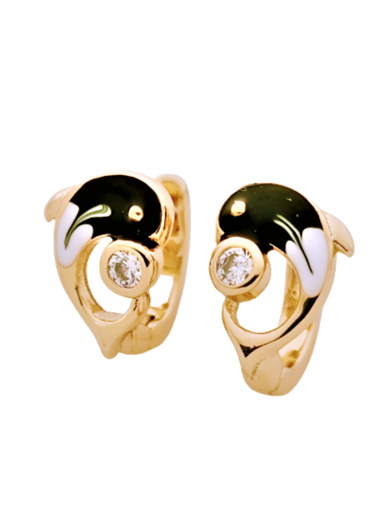 Aretes Niña Bebe Delfín Arracadas Pequeñas Oro Laminado 18k Chicas de Moda