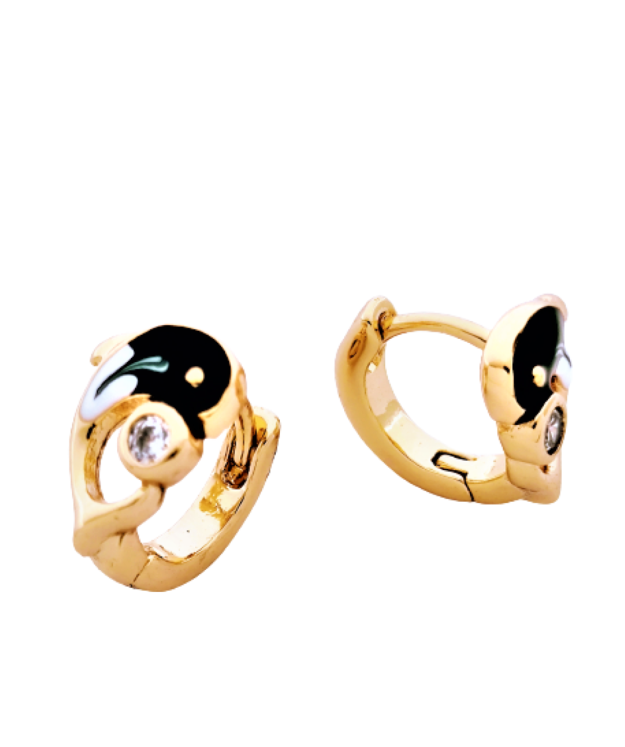 Aretes Niña Bebe Delfín Arracadas Pequeñas Oro Laminado 18k Chicas de Moda