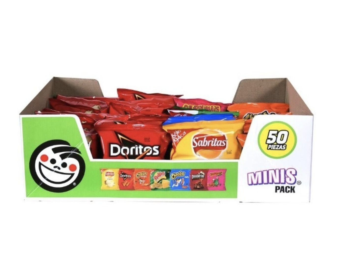 Papas Sabritas Surtidas Minis 50 Pzas De 13 G C/u