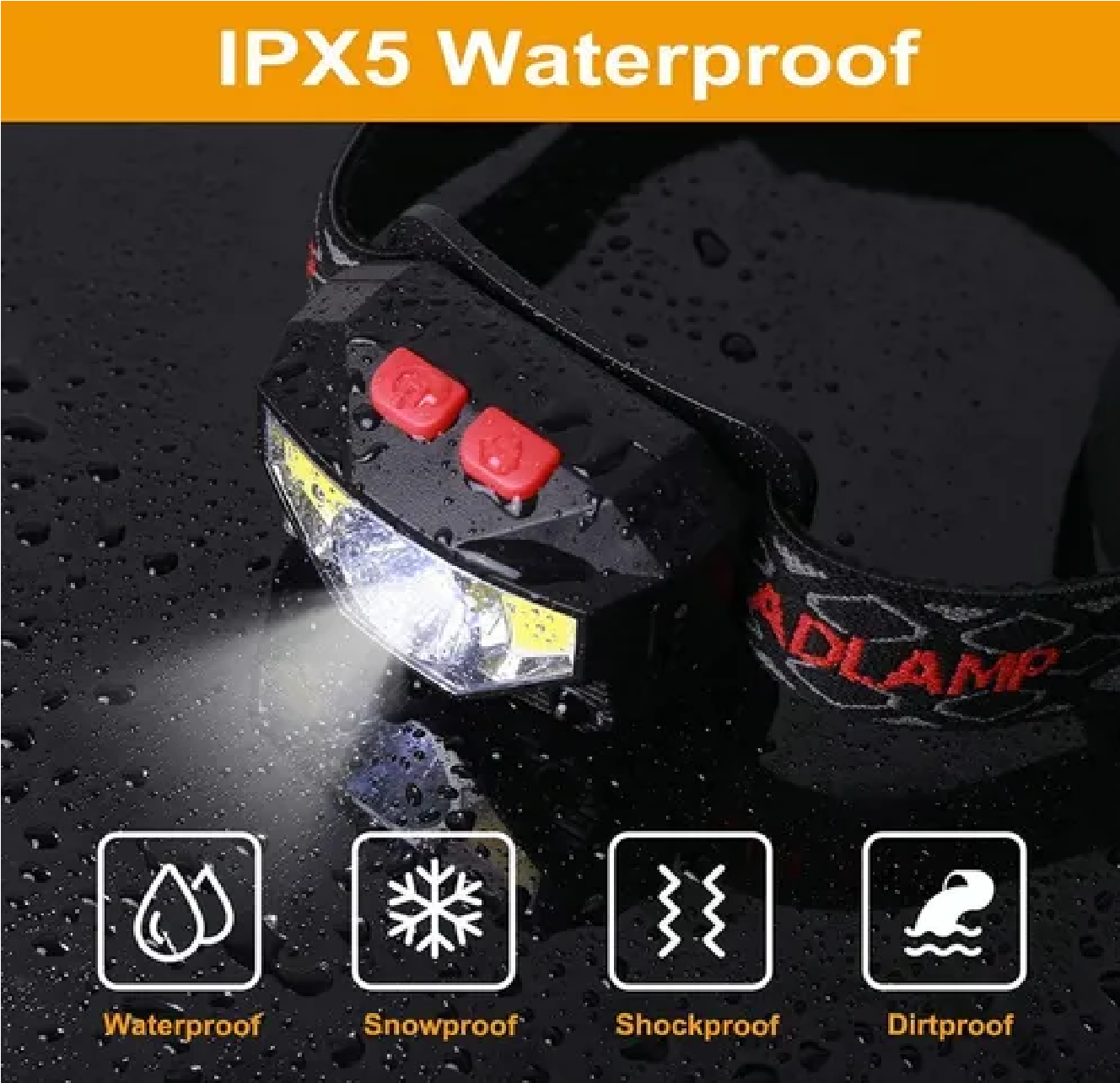 Linterna Frontal Led Usb Recargable Lámpara Para Acampar