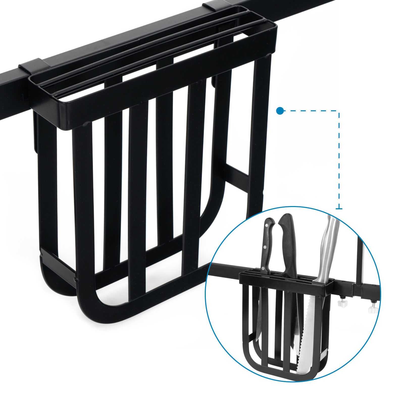 Escurridor de Platos sobre Fregadero de Acero Inoxidable, Ajustable 85-115 cm con Accesorios Intercambiables