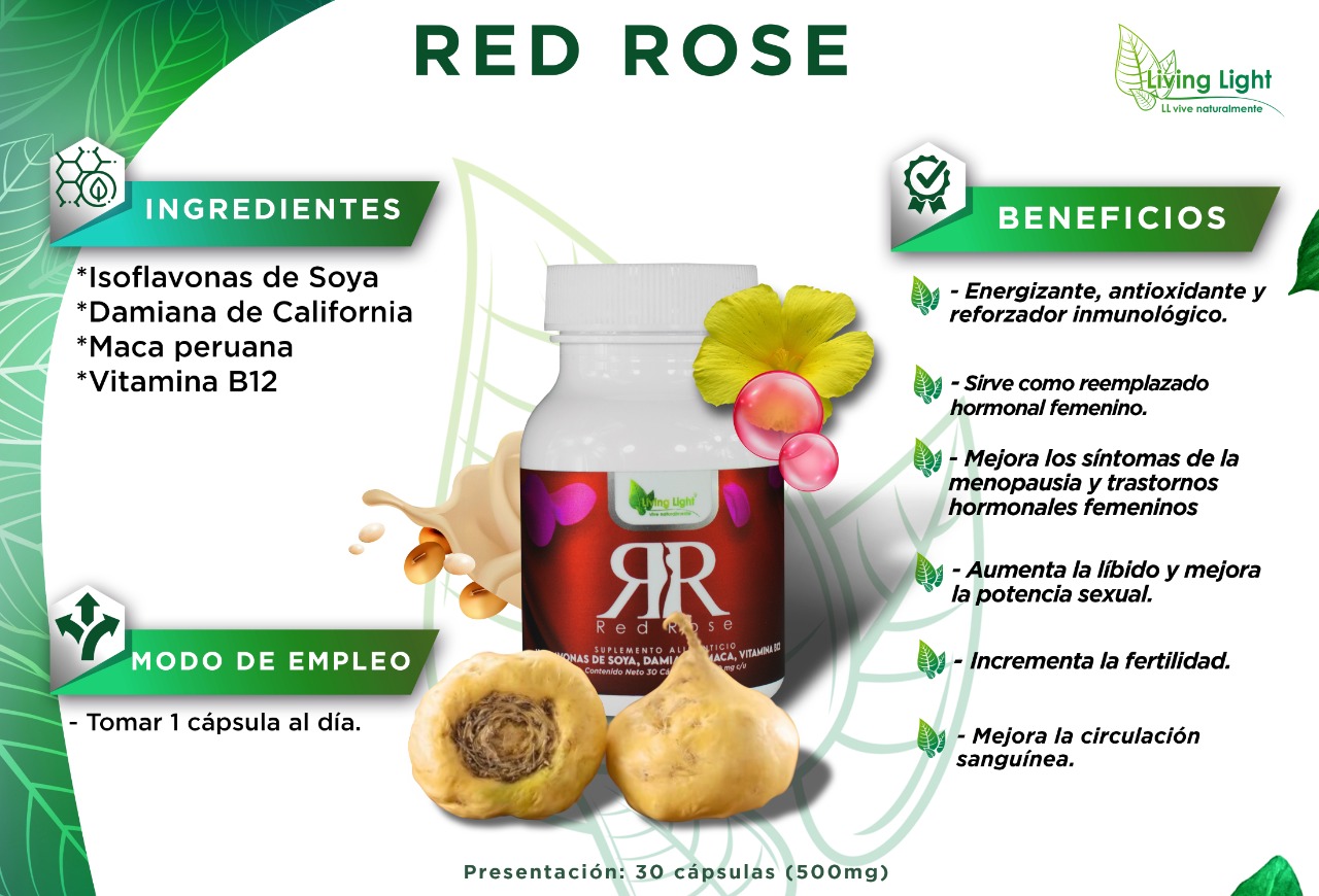 Mejora Potencia Sexual, Aumenta Libido, Incrementa Fertilidad - Red Rose