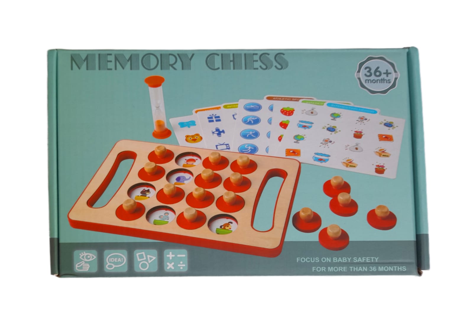 Memorama De Madera Con Pijas, 10 Tableros dobles, Juego Didáctico