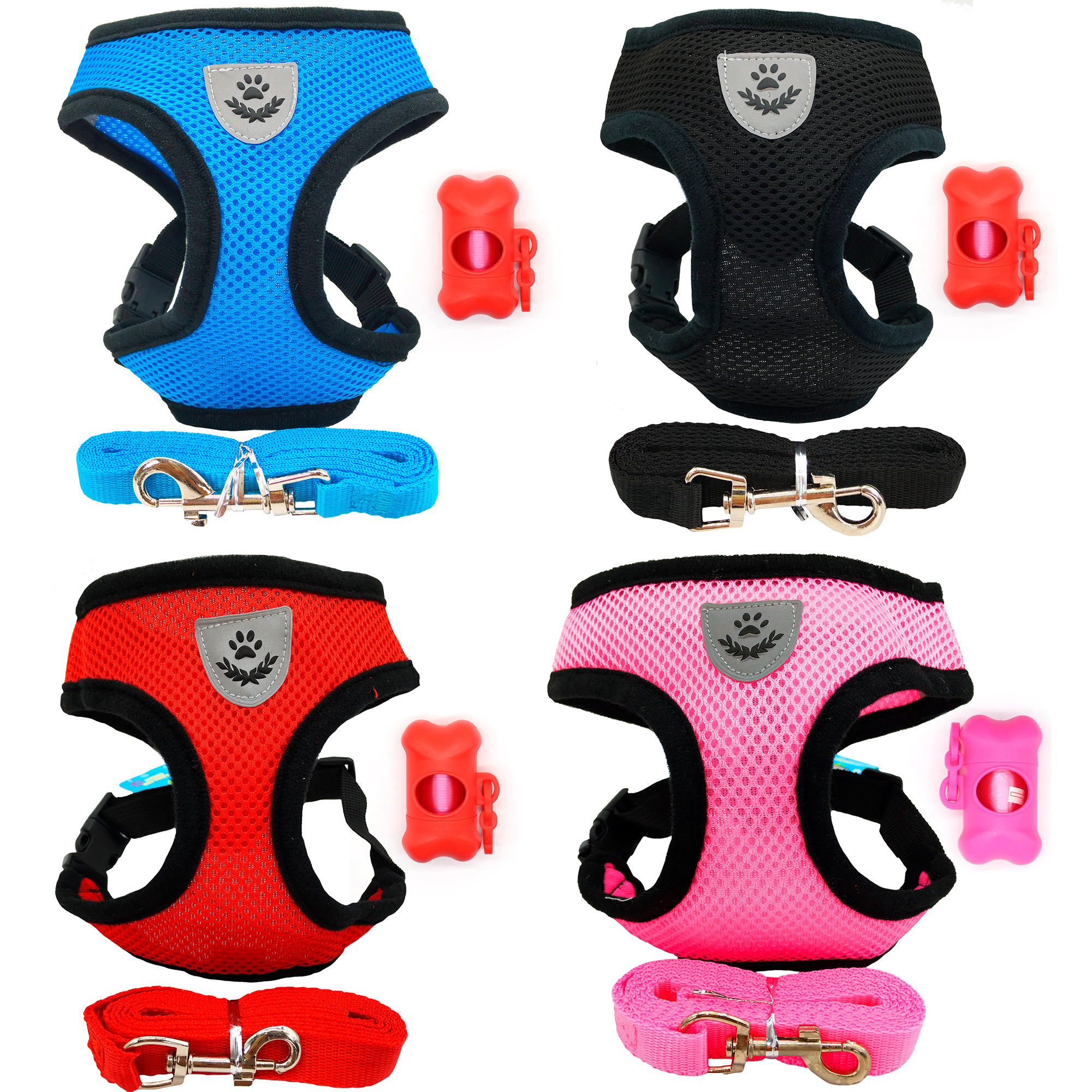 Pechera arnes con correa parro gato con antireflejante 