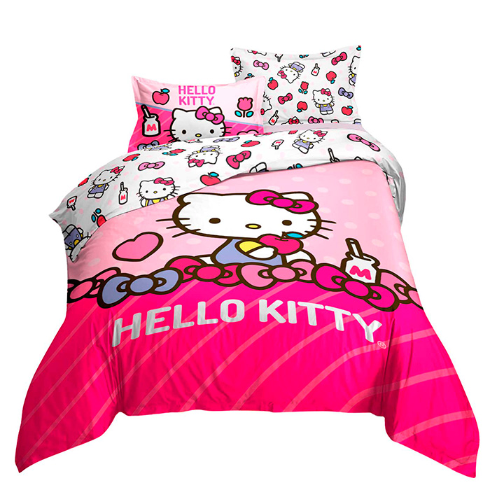 Set Edredón Reversible Matrimonial Hello Kitty Providencia