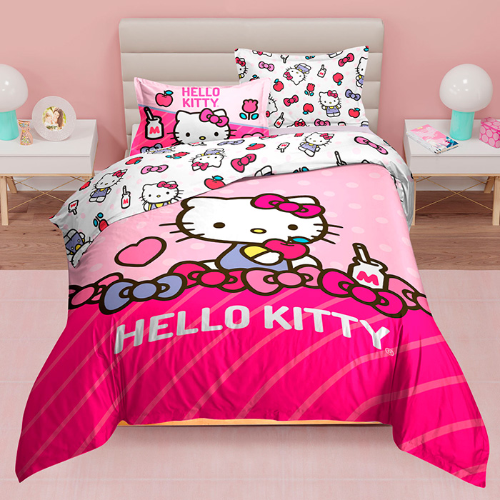 Set Edredón Reversible Matrimonial Hello Kitty Providencia