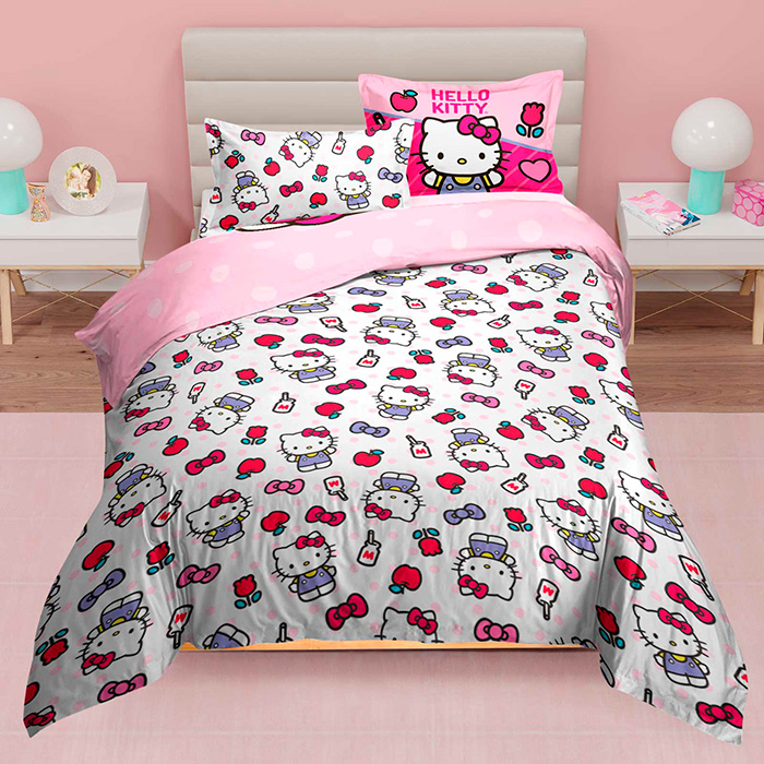 Set Edredón Reversible Matrimonial Hello Kitty Providencia