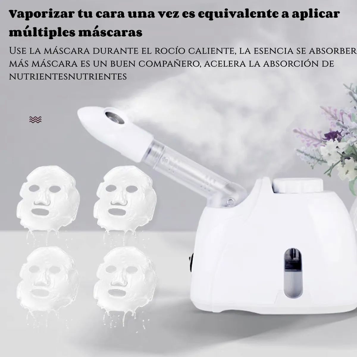 Vaporizador Facial Para Limpieza De La Piel Blanco
